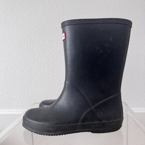 Hunter Kids First Original Rain Boots Black Size 13 Youth | Waterproof Outdoor - Picture 5 of 10